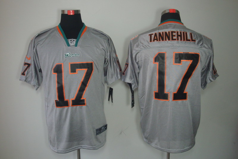Men's Miami Dolphins Ryan Tannehill #17 Gray Jersey